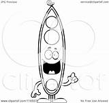 Pod Clipart Pea Mascot Idea Cartoon Outlined Coloring Vector Cory Thoman Royalty sketch template