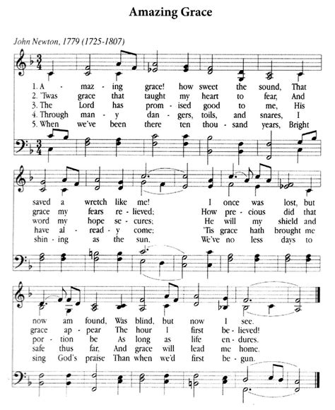 amazing grace hymn sheet  sheet  amazing grace sheet