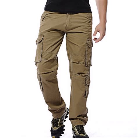 men cargo pants mens loose army tactical pants multi pocket trousers pantalon homme big