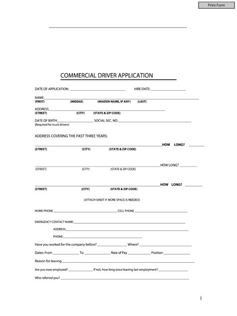 linscot commercial driver application fill  sign printable