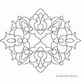 Embroidery Pattern Hungarian Hand Easy Small Pdf Patterns Drawing Simple Needlenthread Designs Line Version Flower Printing sketch template