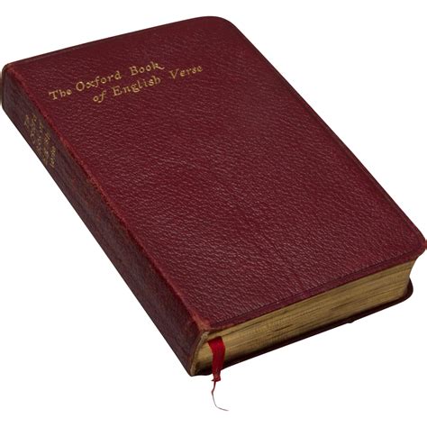 red leather book  oxford book  english verse    arttiques  ruby lane