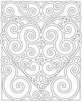 Coloring Pattern Pages Adults Teens Kids Heart sketch template