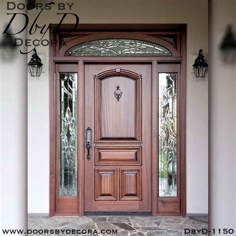 Custom Estate Door With Leaded Glass Exterior Entry