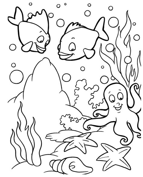 interactive magazine sea fish coloring pages