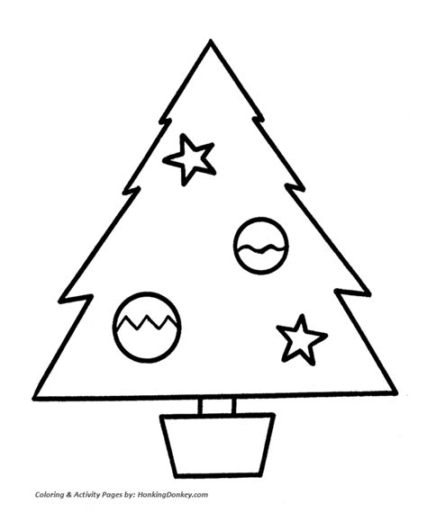 christmas tree coloring pages simple christmas tree coloring sheet