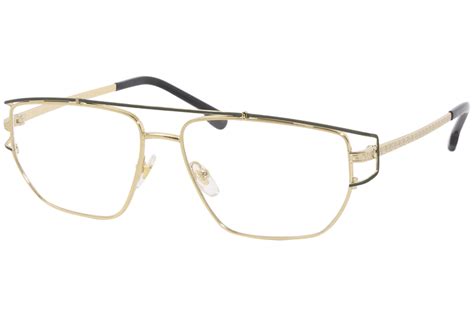 versace men s 1257 1458 gold green full rim pilot eyeglasses optical