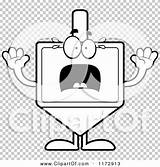 Screaming Mascot Dreidel Outlined Coloring Clipart Cartoon Vector Thoman Cory sketch template