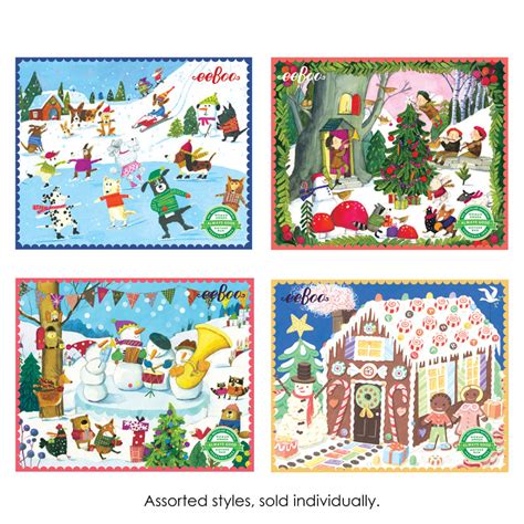 holiday jigsaw puzzle mini  piece puzzle assorted eeboo