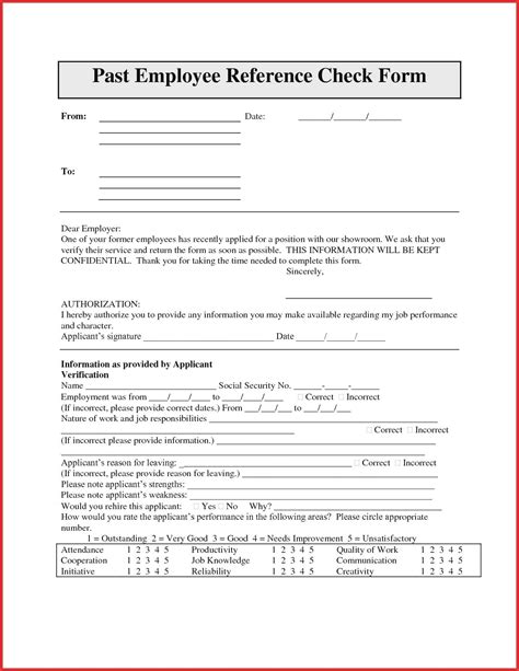 employee reference check template templates nzewnte resume examples