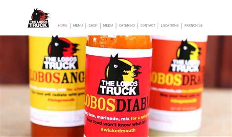 The Lobos Truck Food And Spicy Marinades The Stylized Logo Makes Use