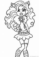Clawdeen Coloring Monster High Pages Getcolorings sketch template