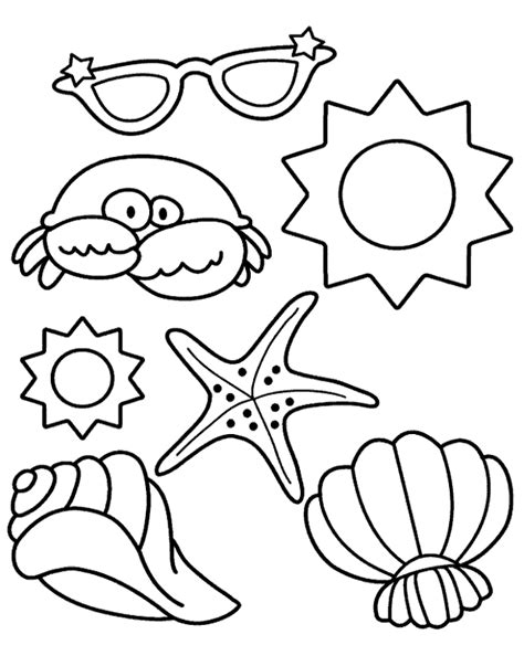 easy summer coloring sheets coloring pages