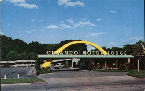 orlando motor lodge florida postcard