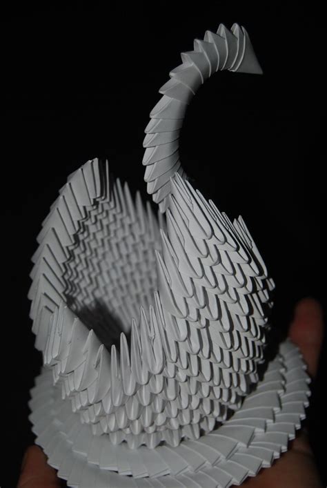 origami swan  modular origami swan  folded    flickr