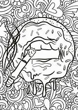 Coloring Pages Adult Trippy Stoner Printable Book Print Colouring Sheets Disney Books Family Color Cool Adults Erotic Nude Psychedelic Unique sketch template
