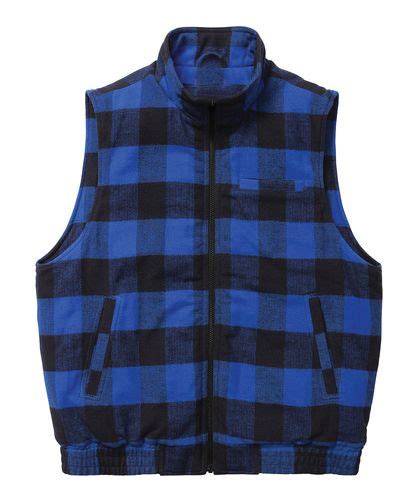 wholesale midnight blue flannel vest for men