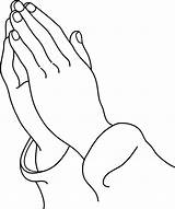 Praying Hands Outline Clipart Clip Line Library sketch template