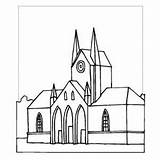 Coloring Cathedral Designlooter 300px 1kb sketch template