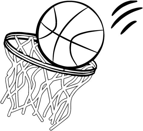 basketball net pages coloring pages