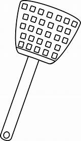 Fly Swatter Clip Outline Transparent Pluspng Mycutegraphics sketch template