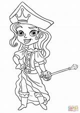 Pirate Coloring Pirates Pages Jake Neverland Princess Printable Girl Land Never Color Supercoloring Kids Female Captain Sheets Crafts Cartoons Select sketch template