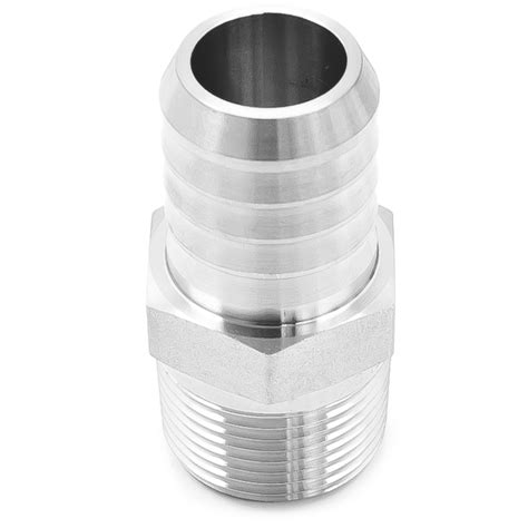 adapter   hose barb    id male npt stainless steel