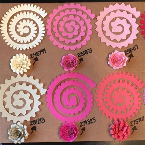 rolled flowers svg  rolled paper flower templates