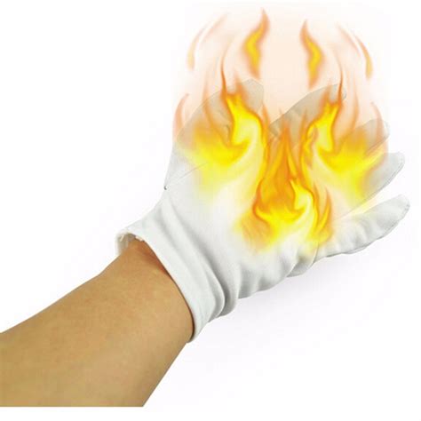 4pcs Magic Fire Gloves Stage Magic Prop Professional Magician Trick