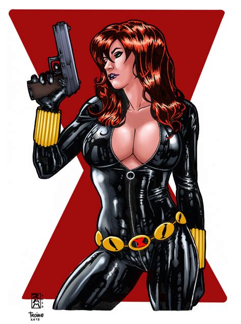 Black Widow Colored By Troianocomics On Deviantart
