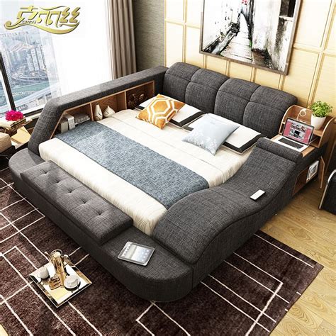 Tatami Bed Fabric Modern Minimalist Master Bedroom Multi
