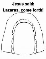 Lazarus Raises Sundayschoolist sketch template
