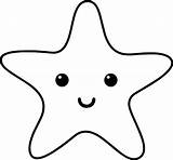 Starfish Coloring Pages Star Fish Sea Colouring Printable Kids Drawing Visit sketch template