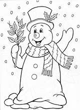 Snowman Ausmalen Ausmalbild Colouring Kindern sketch template