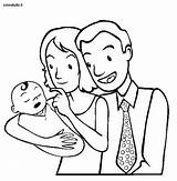 Coloriages Personnages Famiglia Colouring Newborn Disegno sketch template