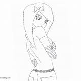 Girly Lineart sketch template