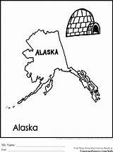 Alaska Coloring Map Pages Malamute Alaskan Printable Getcolorings sketch template