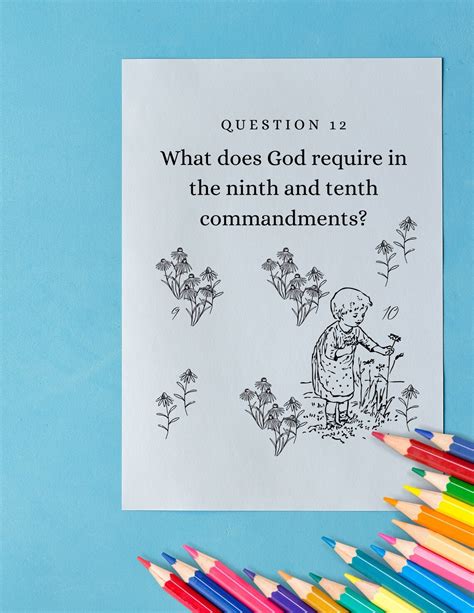city catechism  kids printable coloring page etsy