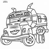 Cars Coloring Pages Disney Bus Printable School Getcolorings Color sketch template