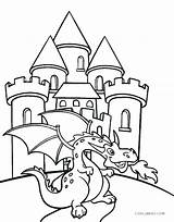 Coloring Castle Pages Dragon Fairy Kids Tale Print Princess Printable Tower Castles Medieval Sheet Drawing Simple Template Color Cool2bkids Disney sketch template
