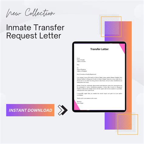 inmate transfer request letter sample template  examples templateminute