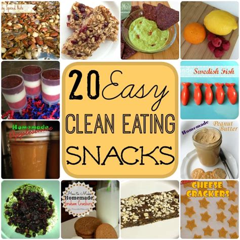 easy clean snacks  clean eating  homemade