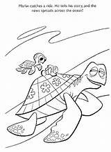 Nemo Coloring Finding Pages Color Printable Turtle Catches Ride Crush Baby Colouring Sea Disney Cartoons Online Back Comments Coloringhome Popular sketch template