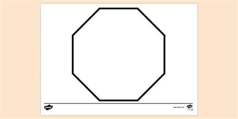 octagon colouring sheet colouring sheets twinkl