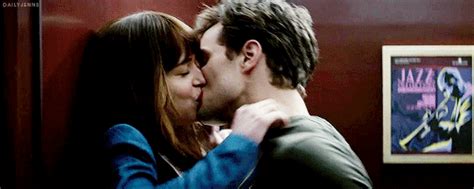 fifty shades of grey hot kiss find and share on giphy