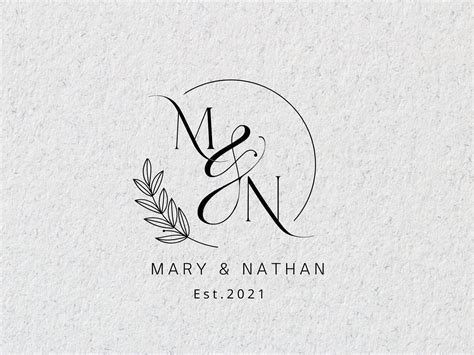 premade modern wedding logo custom wedding svg calligraphy etsy