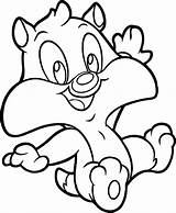 Looney Tunes Sylvester Ohnezahn Toons Wecoloringpage Warner sketch template