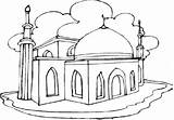 Coloring Masjid Pages Getcolorings Eid sketch template