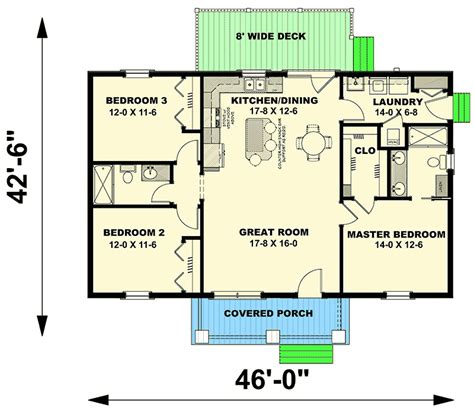 bed ranch home plan  split bedrooms dh architectural designs house plans