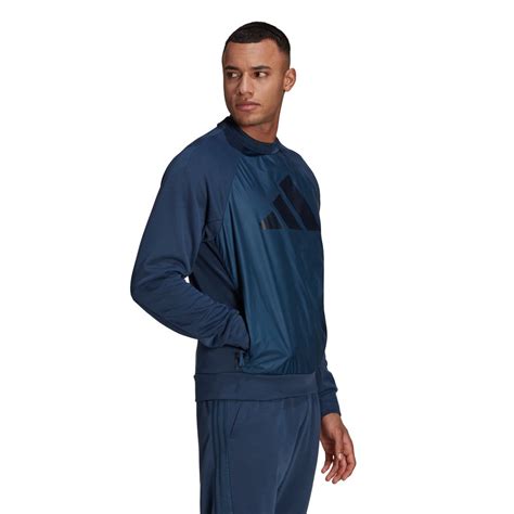 adidas sportswear fabric block sweatshirt blue dressinn